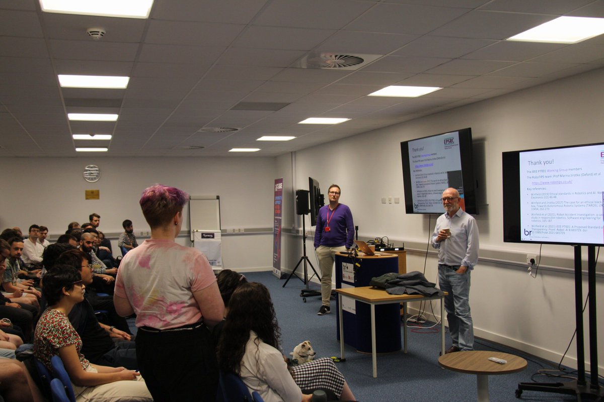 farscopecdt's tweet photo. Inspiring and thoughtful talks about robotics ethics &amp; guidelines for responsible robots, industrial application of robotics &amp; addictive manufacturing to design structures for different applications.
@BristolUni #automation #RoboticsCDTConference2022 @ridhibansal_ @MorphComp https://t.co/SY0qz5twFl
