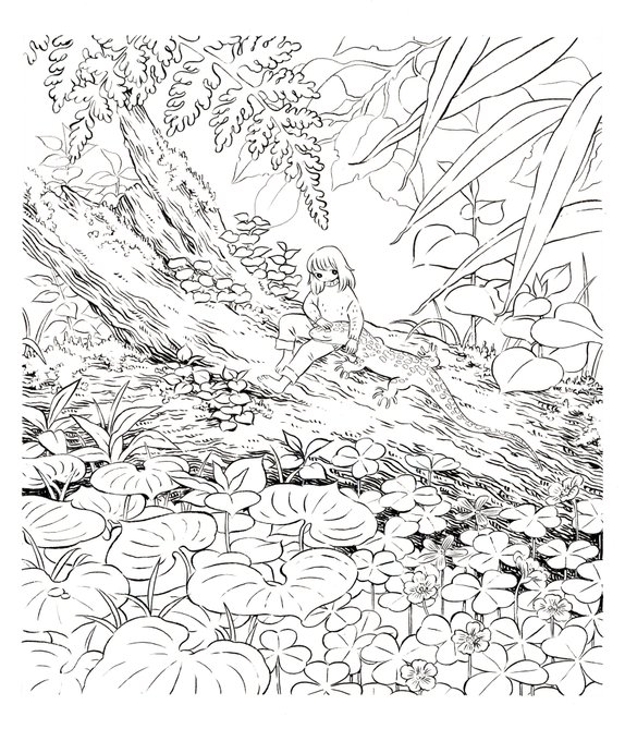 Cover painting for my upcoming watercolor coloring book👀✨ 