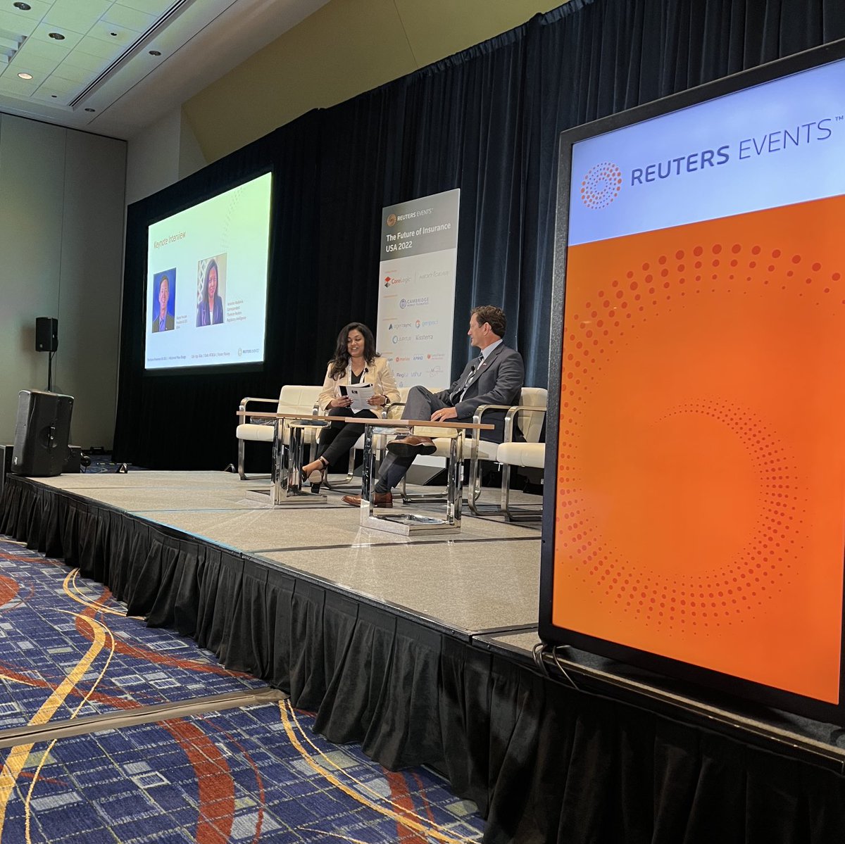 ⁦@USAA⁩ CEO Wayne Peacock opens up the day at #FOIUSA with an interview from ⁦@Reuters⁩ journalist Antonita Madonna

⁦@ReutersEventsIn⁩ ⁦@reutersevents⁩ ⁦@InsureEvolve⁩