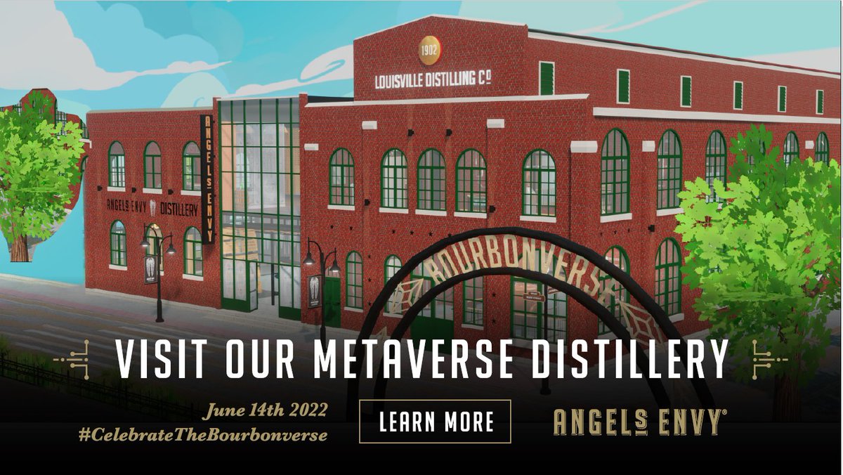 BacardiLimited's tweet photo. .@AngelEnvy is making history in the #metaverse with the first distillery in #Decentraland in partnership with @TerrazeroTech. Visit #ANGELSENVYMetaDistillery June 14-20, to “make” bourbon, get free NFT wearables and a POAP token. #CelebrateTheBourbonverse https://t.co/s7Bepb7awi https://t.co/I72FnlTSh5