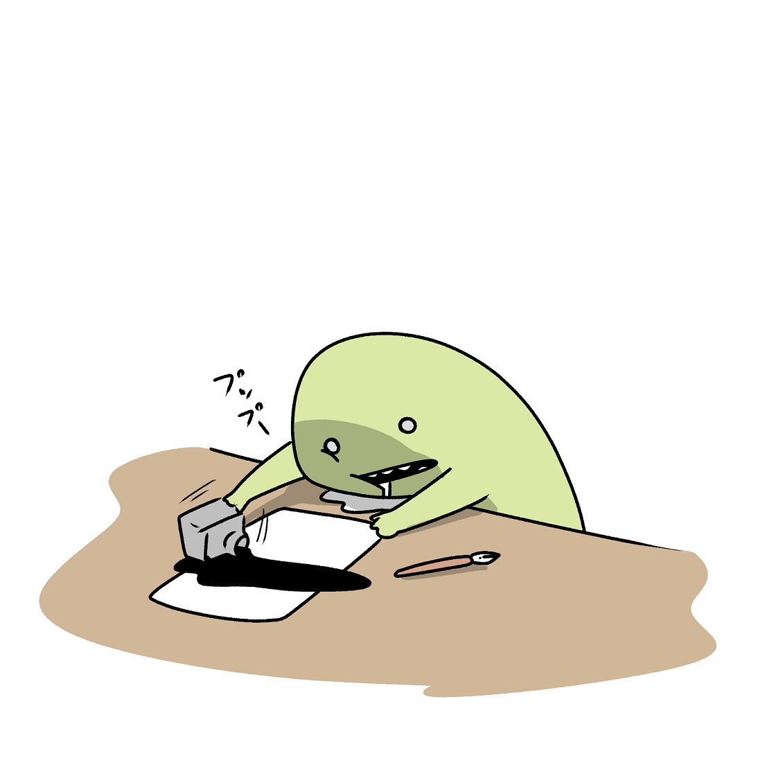 「ただいま同人誌強化月間なので一日に1,2枚しか落書きが描けません 」|Mr.Aのイラスト