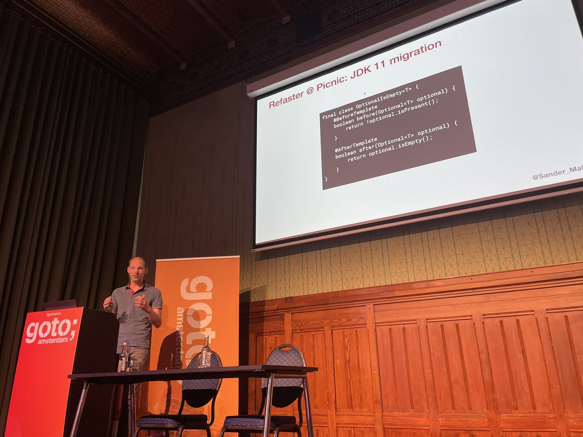 MohsenEnazi's tweet image. @Sander_Mak talked about #errorprone using #JAVA at @GOTOcon and how to automatically detect and fix common errors