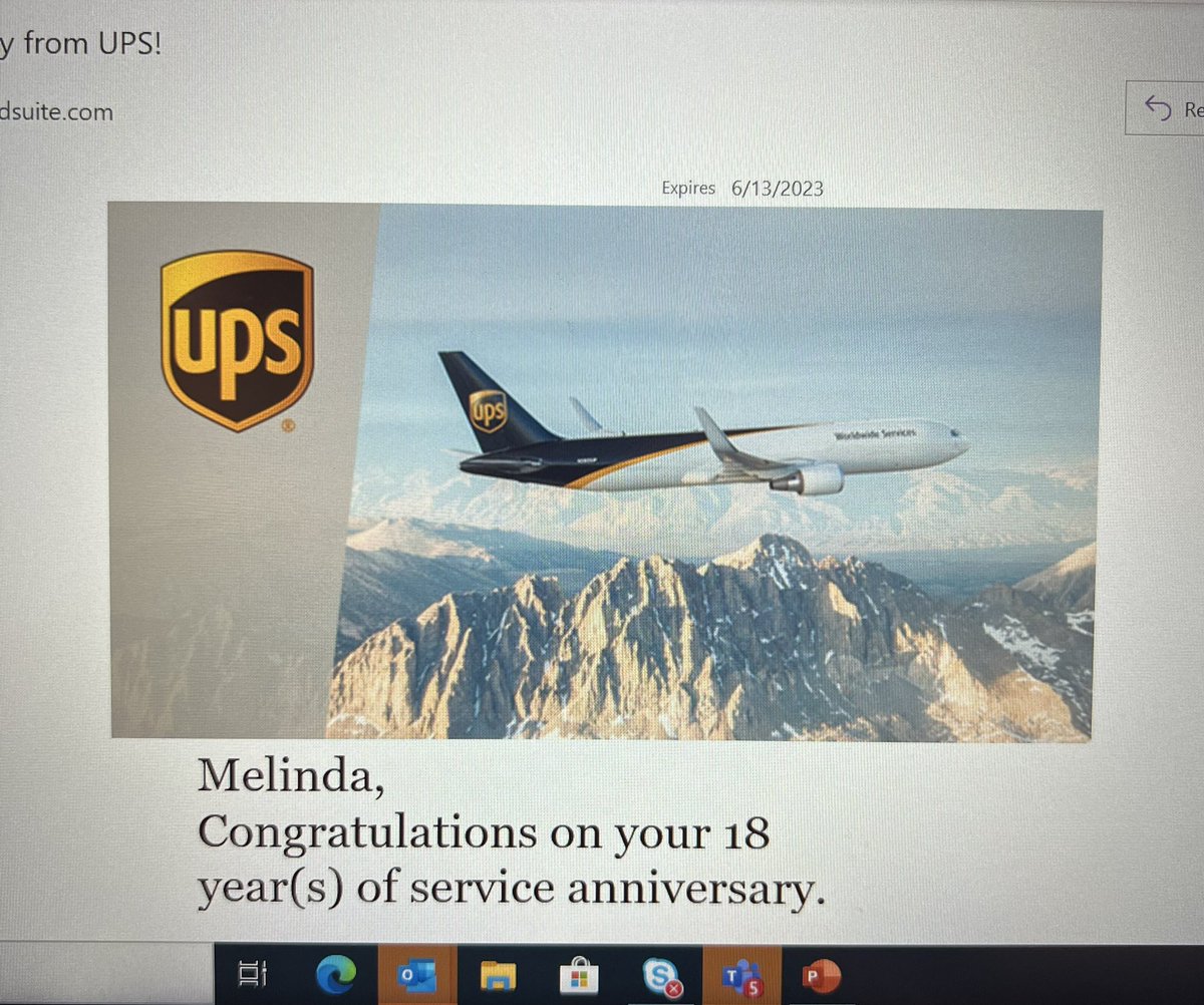 Happy UPS Anniversary to me ☺️ #UPSer #UPSstrong #lovemylife