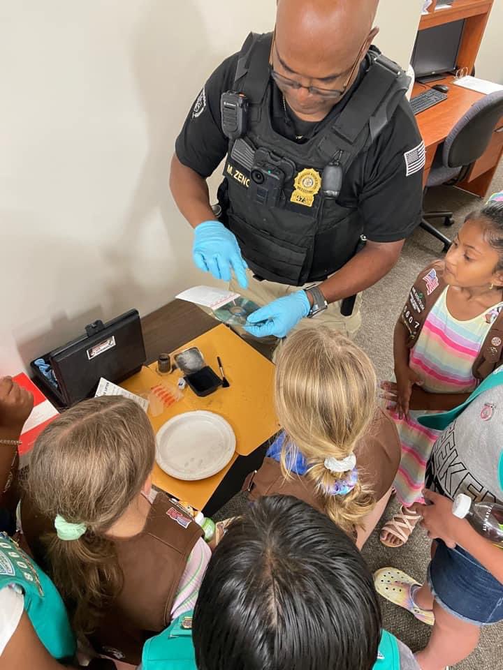 Girl scout Troop 80607 visited headquarters today.