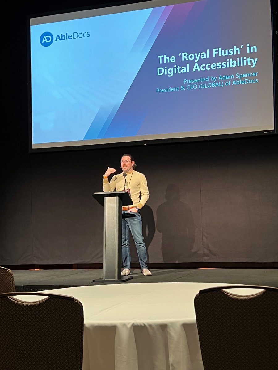 able_docs's tweet image. This morning, our @adespencer talked to attendees at the @AMCTO_Policy Conference. His talk focused on the importance of digital accessibility and how to become compliant.

#WelcomeBackTogether #AlwaysAccessible #AlwaysAbleDocs