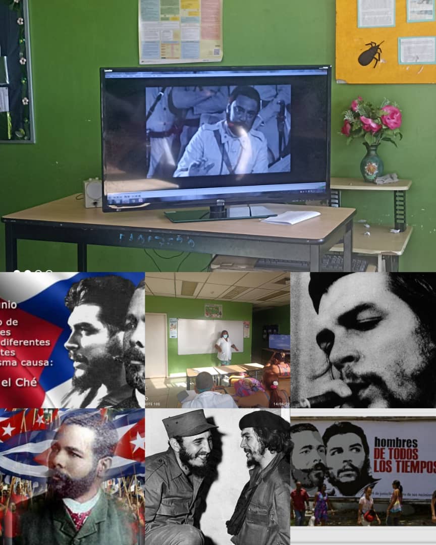 VcjfpFalcon's tweet photo. Otmara 
CDI Pedro de Armas Realizando Matutino Especial en conmemoración al natalicio del Gral Antonio Maceo y Cdte Ernesto Ché Guevara https://t.co/EsjIi2nBfE