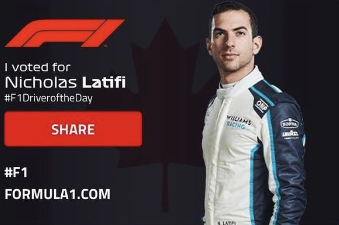 Empezamos campaña!!
🗳Vamos a votar todos a Latifi el domingo como piloto del día🇨🇦🏆
RT para que le llegue a más gente.