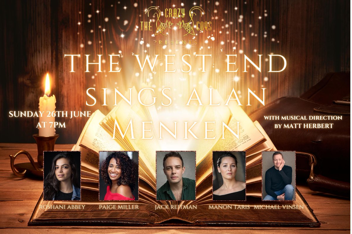 From Disney to Sister Act to Little Shop Of Horrors join us on Sun 26 June at 7pm when <a href="/TheCCPresents/">The Crazy Coqs Presents</a> The West End Sings Alan Menken <a href="/CrazyCoqs/">Crazy Coqs</a> with <a href="/roshaniabbey/">Roshani Abbey</a> <a href="/p_miller07/">Paige Miller</a> <a href="/JackReitman/">Jack Reitman</a> #ManonTaris &amp; @MichaelVinsen
MD: @MD_Herb21 Host: @markrobertpetty brasseriezedel.com/events/the-cra…