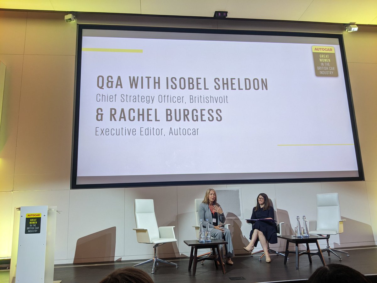 Great to be here today <a href="/autocar/">Autocar</a> #Autocargreatwomen - inspiring to hear from @IsobelSheldon44 <a href="/BritishvoltUK/">Britishvolt</a> about her journey &amp; inspirations #rolemodel #womeninstem