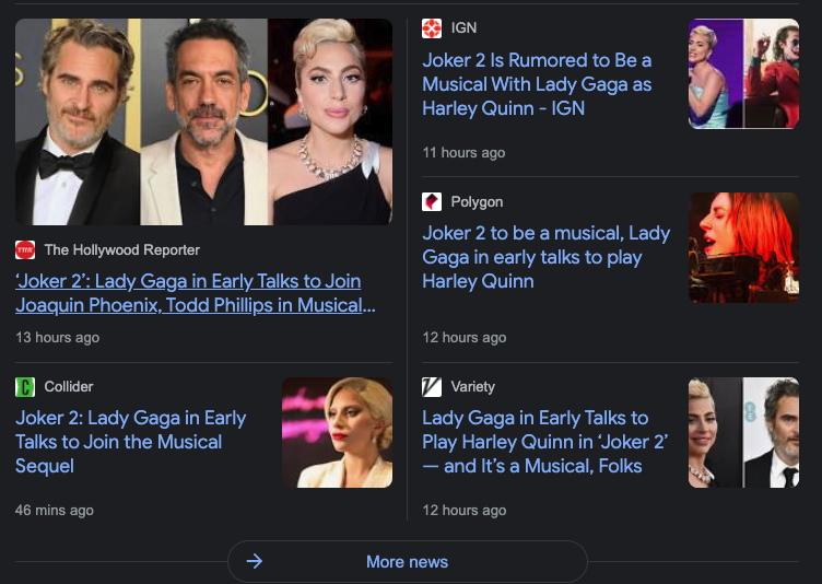 MisterSeven's tweet photo. Joker 2 a musical? With Lady Gaga as Harley Quinn?!? Count me in. https://t.co/J3edPblCLP
