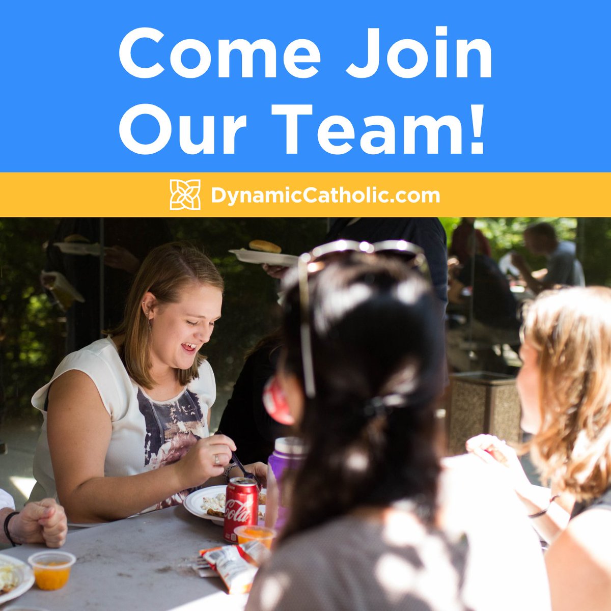 DynamicCatholic's tweet photo. Looking or know someone looking for a job? Check out our careers page - we have something for everyone! We know how to work hard, pray hard and play hard. Come see what makes Dynamic Catholic such a great place to work!
https://t.co/H7gcLA4ysW
#DynamicCatholic #NowHiring #Jobs https://t.co/kMCR7fumck