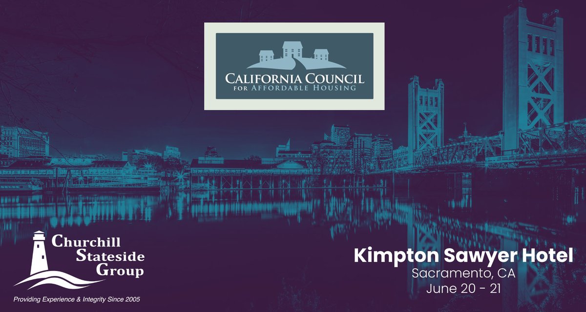 CSGfirst's tweet image. CSG is a Bronze Sponsor at the CCAH Spring Conference in Sacramento, CA at the Kimpton Sawyer Hotel
.
June 20 - 21 in Sacramento, CA
.
#csgfirst #affordablehousing
 #lihtc #moleg #mosafehousing #affordablehousingcrisis #realestate #housingcrisis #housingforall #housingmarket