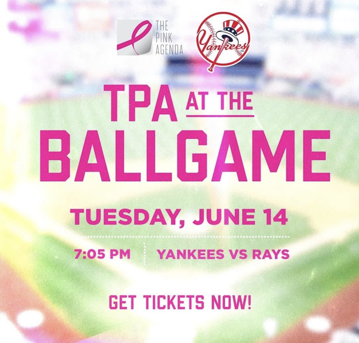 AmandaLQuick's tweet photo. Tonight is @ThePinkAgenda annual TPA at the Ball game! There is still time to get tickets (by noon)! Hope to see you there! 

#breastcancerawareness #breastcancerevent #tpa #Yankees https://t.co/TLGPiE01uF