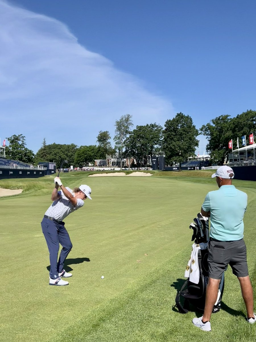 BenEverill's tweet photo. Couple of Aussie legends in Cameron Smith &amp; @marcleish &amp; youngster Jed Morgan getting his first taste of @usopengolf at Brookline. #cmonaussie https://t.co/L6hQJ99gvZ
