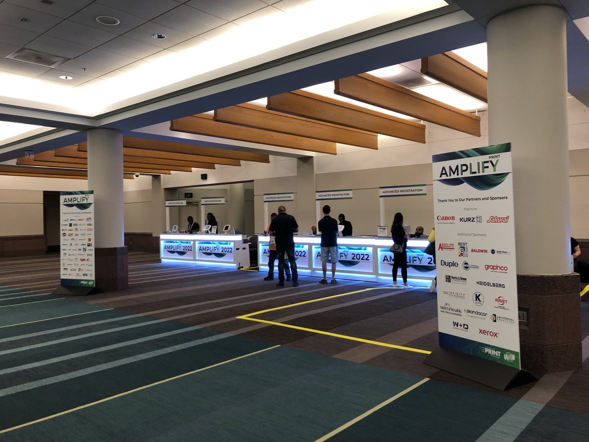 AmplifyMyPrint's tweet photo. Registration is happening now and we are excited to see you all lining up! 

Don't forget to use the hashtag #AmplifyPrint2022 throughout these next few days. 

Let's #GETAMPED 🎉 https://t.co/wmD9ivsTiU
