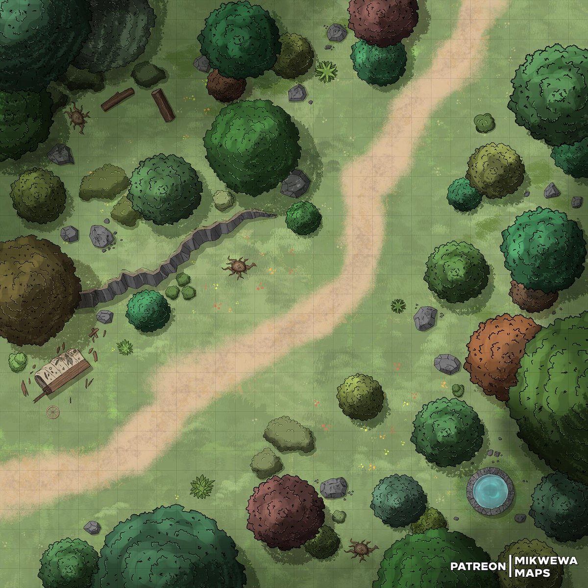 mapdoctor7's tweet image. Everyone needs a plain forest road that leads to a village/ruins/big city/bandit camp/something completely else!
🌟
Hi-res battlemaps and FVTT ready-to-play modules are available on our Patreon!
#battlemap #DnD