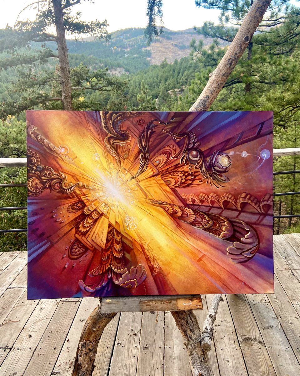 “Glowing Embrace” auction is live for 1 more day 🧡 collab with <a href="/SethMcMahon11/">Seth McMahon</a> <a href="/randalart/">randal roberts</a> &amp; me threyda.com/products/glowi…