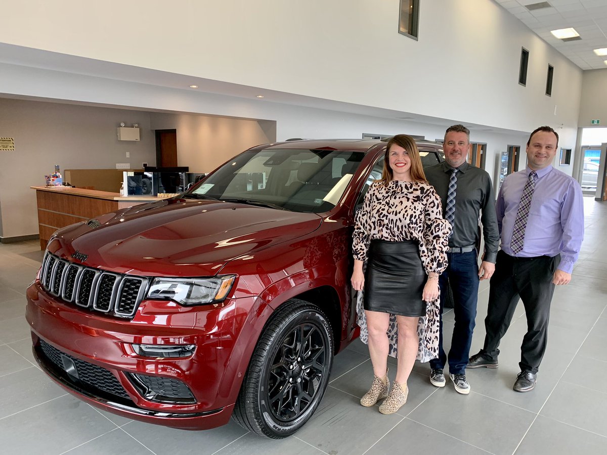 TowneChrysler's tweet photo. Jessica has a new 2022 Jeep Grand Cherokee! Thanks for choosing Towne Chrysler. #TowneChrysler #Miramichi @JeepCanada https://t.co/la06oPzBsh