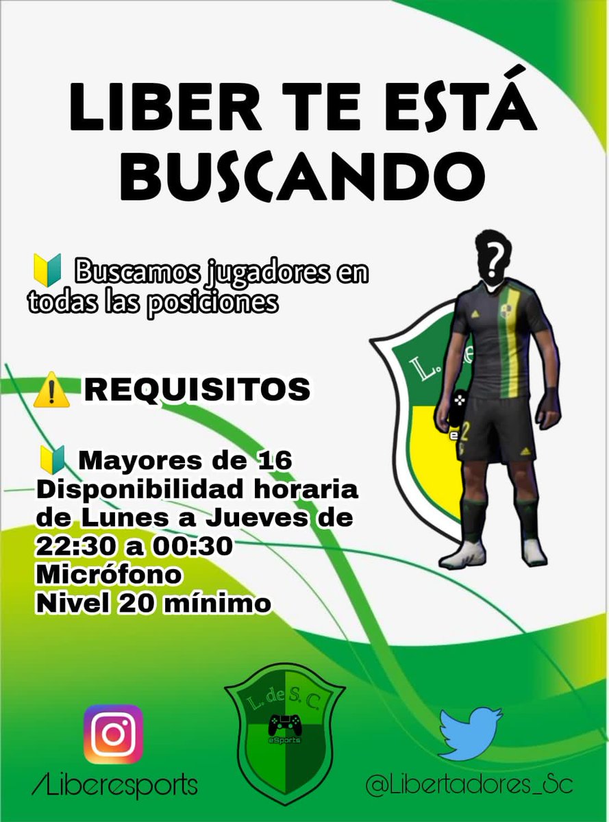 libertadores_sc's tweet photo. @IESAFichajes @IESAFIFAar  Hoy!!!! Se agradece rt https://t.co/gBYuD5YvJ4