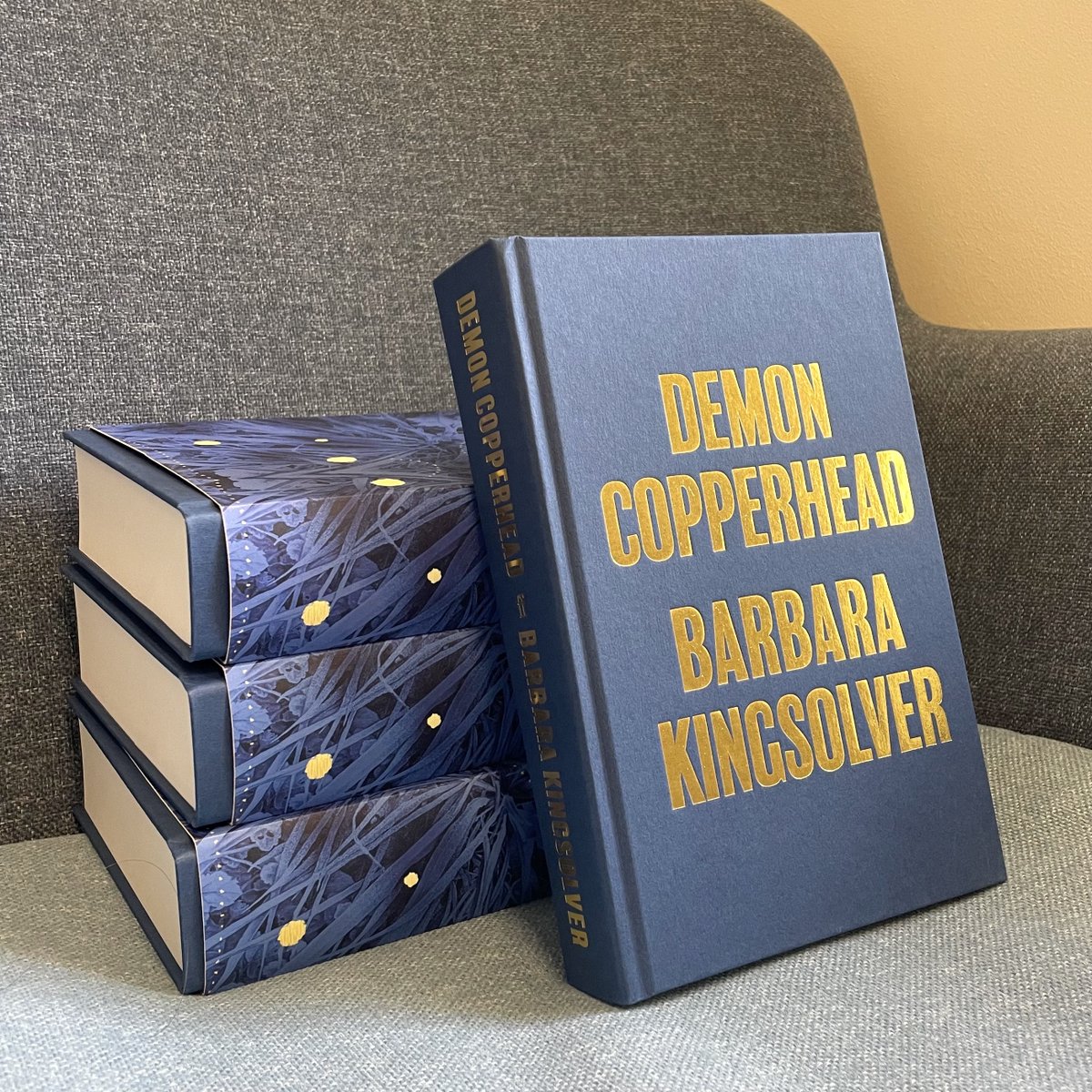 Our beautiful proof editions of Barbara Kingsolver's #DemonCopperhead are making their way out into the world, including our limited edition super proofs complete with gold foil ✨