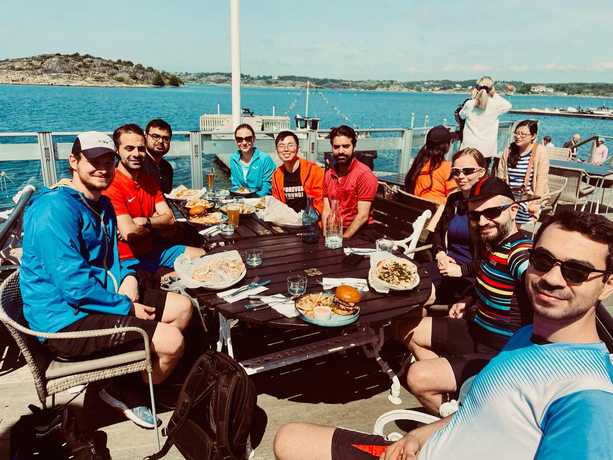 rheo_chalmers's tweet photo. Research is not only about work but also about relaxing together. This year we completed 50 km along the beautiful west coast for the Annual Group Cycling Trip 2022 (Est. 2019)! A sunny day of fun with a bit of training and live music. #rheo_chalmers #rheology #softmatter https://t.co/RSogipU9Oh