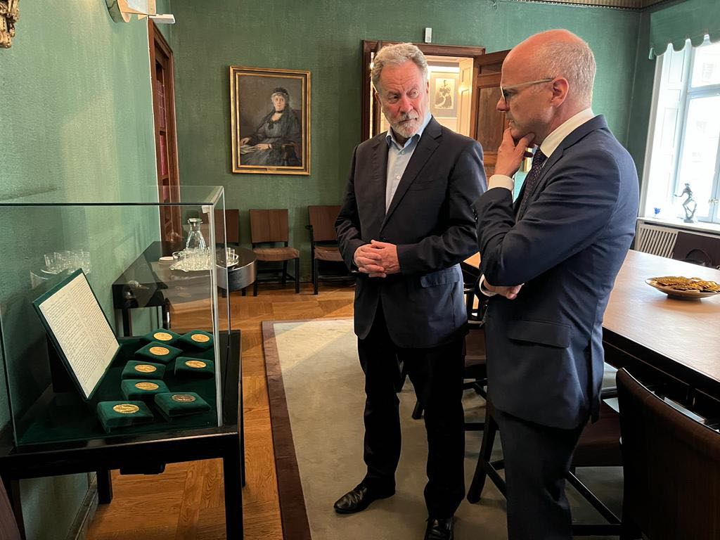 Today @WFPChief met with the Executive Director of the Nobel Foundation @VidarHelgesen. 

Conflict is the primary driver of acute food insecurity globally, and as the 2020 Nobel Peace Prize prize laureate, @WFP continues to use food assistance to build pathways to peace.
