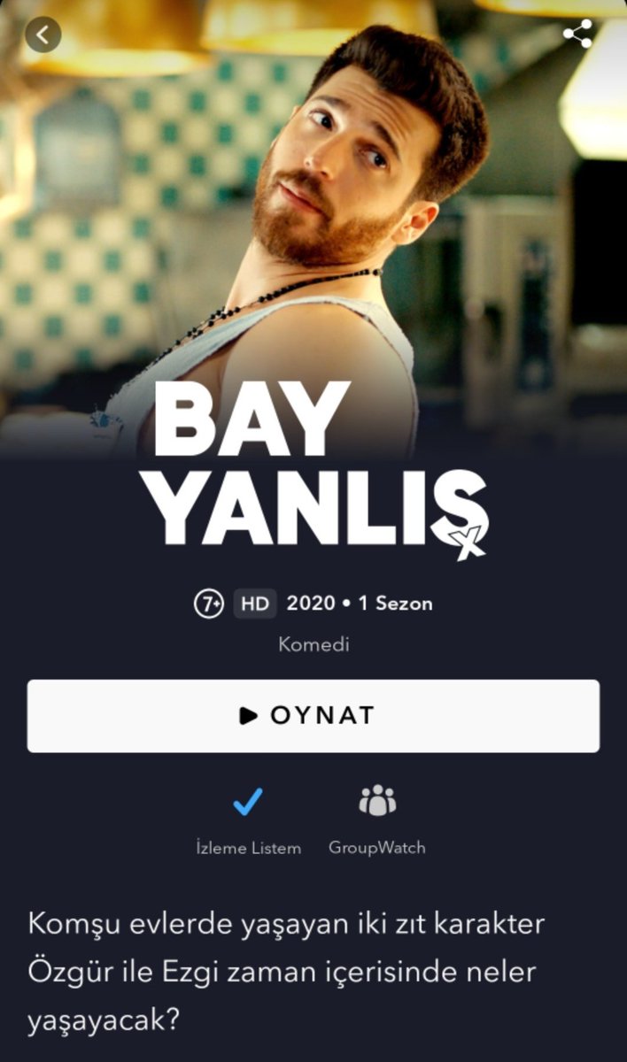 DiziTV07's tweet photo. Disney+ platformunda #BayYanlış dizisini izleyebileceksiniz.
#ÖzgeGürel #CanYaman https://t.co/LusQWmYhJp