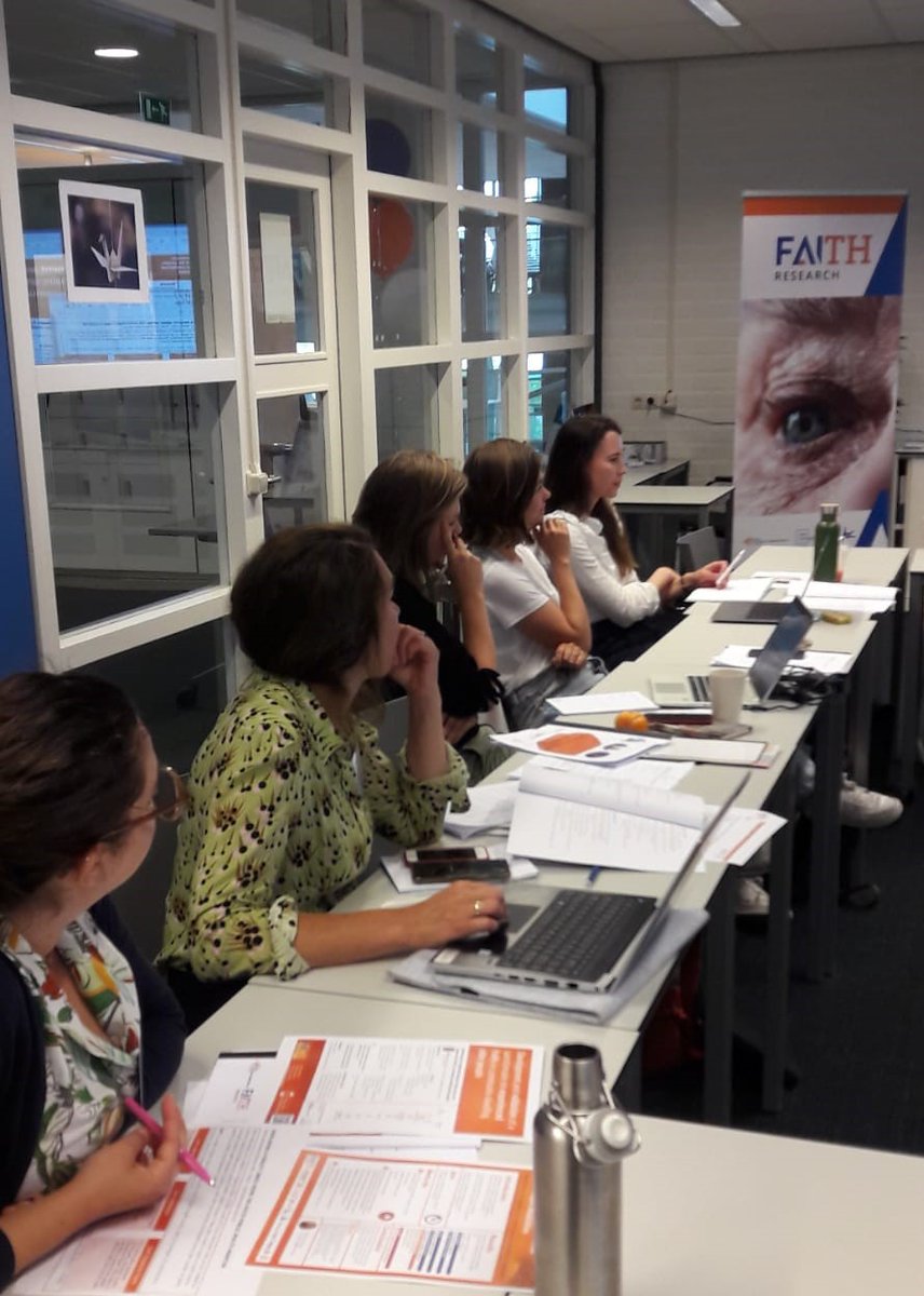 FAITH Summer School 
The Journal Club came together in a workshop with <a href="/AnneliesOverwyk/">Annelies Overwijk</a>. Based on abstracts by PhD students Maureen Wissing, Nanda Kleinenberg and Rianne Golbach the participants discussed the development of research instruments used in #research on #frailty.