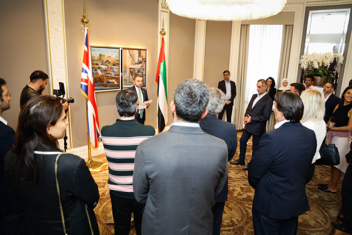 UAEEmbassyUK's tweet photo. This week the Embassy hosted a delegation from @hub71ad. The delegation are visiting the UK for @LDNTechWeek, a major event for the technology industry in the UK.

The UAE is fast becoming a technology hub in the region and Hub71 is driving forward growth in this exciting sector. https://t.co/fvJJHDy95B