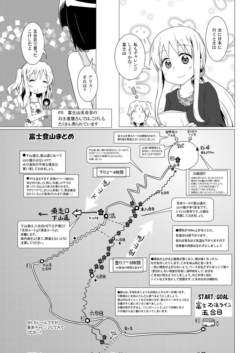 きんいろモザイクの5人が富士山に登る話(9/9) 