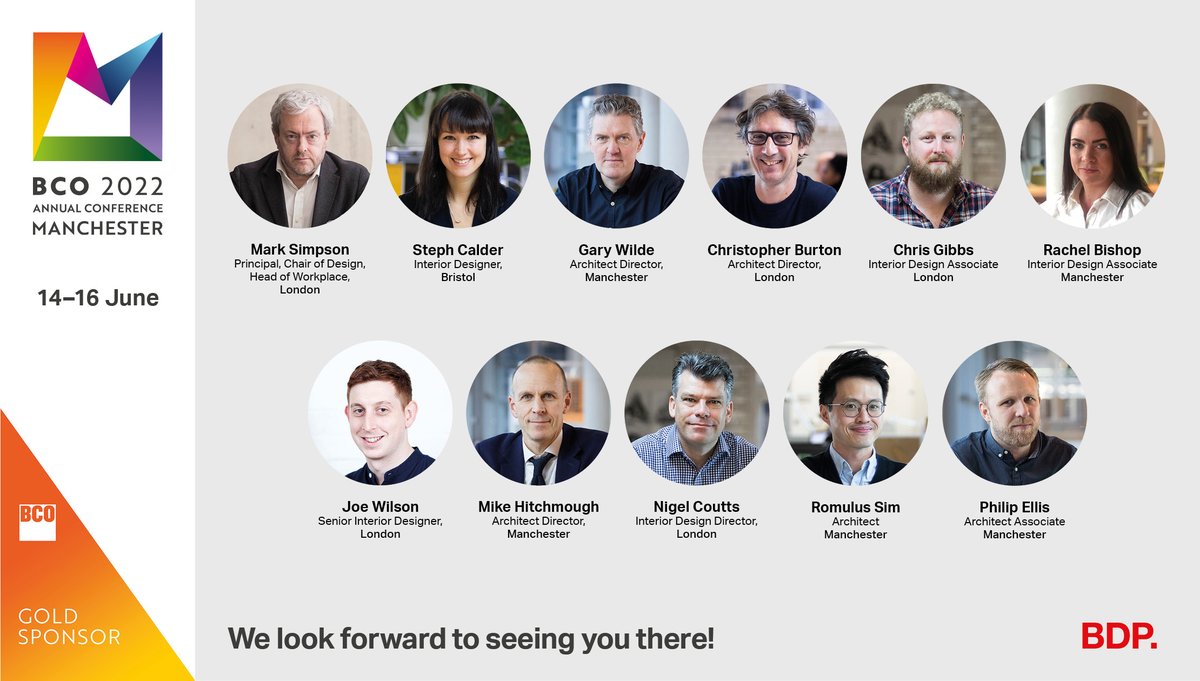 The #BCOConference 2022 has finally arrived and our team are raring to start talking about the future of offices #health and #wellbeing #ESG #netzerooffices #workplacedesign