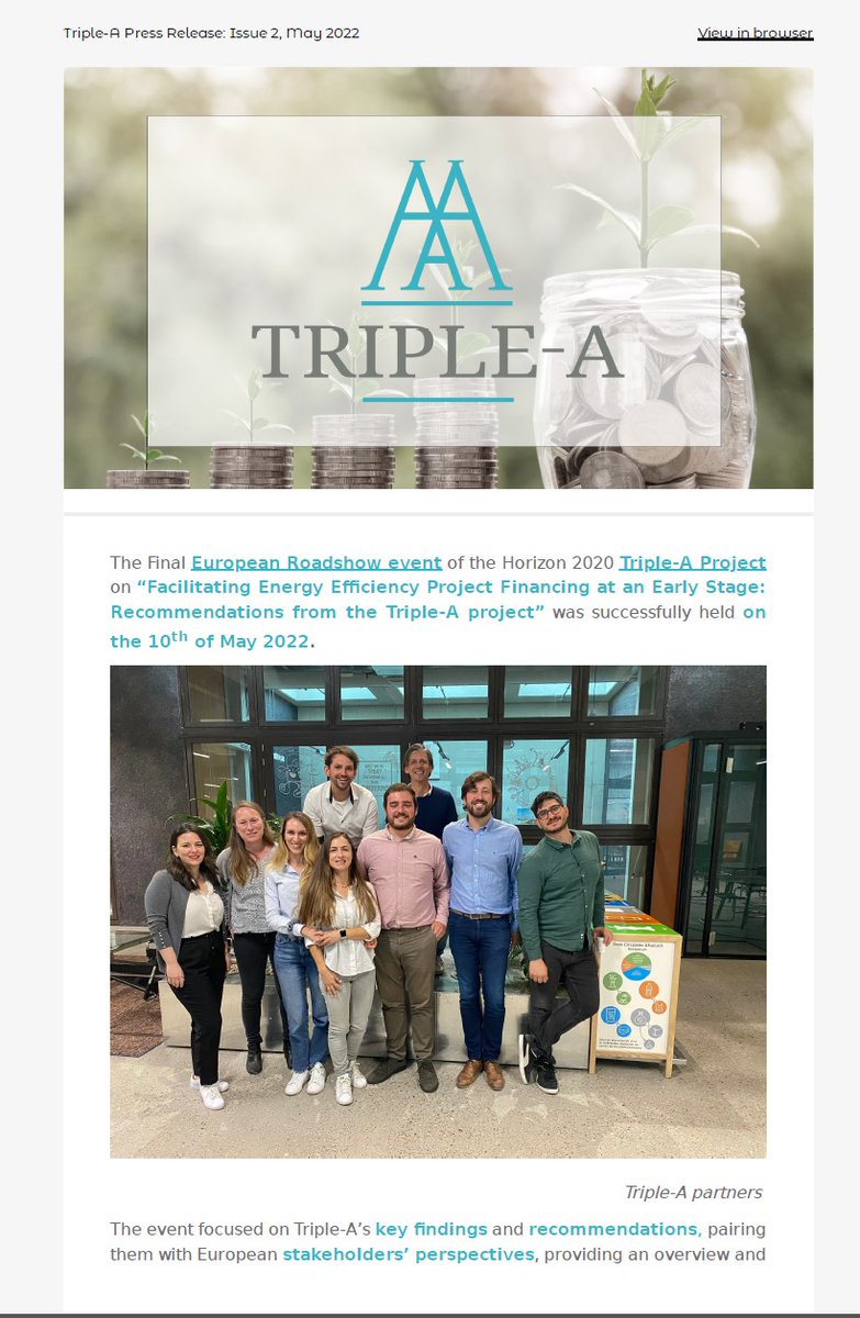 📢📢📢 Don't miss the latest Triple-A Press Release and read about the key takeaways from the Final European Roadshow conducted on the 10th of May in Amsterdam.
#h2020 #research #events #energy_efficiency

aaa-h2020.eu/press-releases…