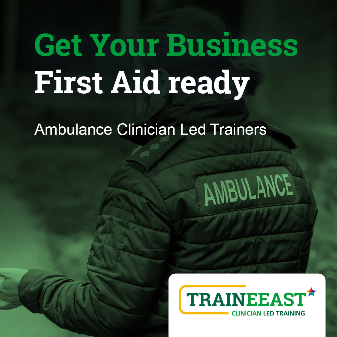 If an incident happened at your workplace, would your staff know what to do?

First aid training delivered by skilled ambulance clinicians with years of experience working as paramedics.

You can find out more here…  traineeast-nhs.uk

#FirstAidTraining #FirstAidAtWork