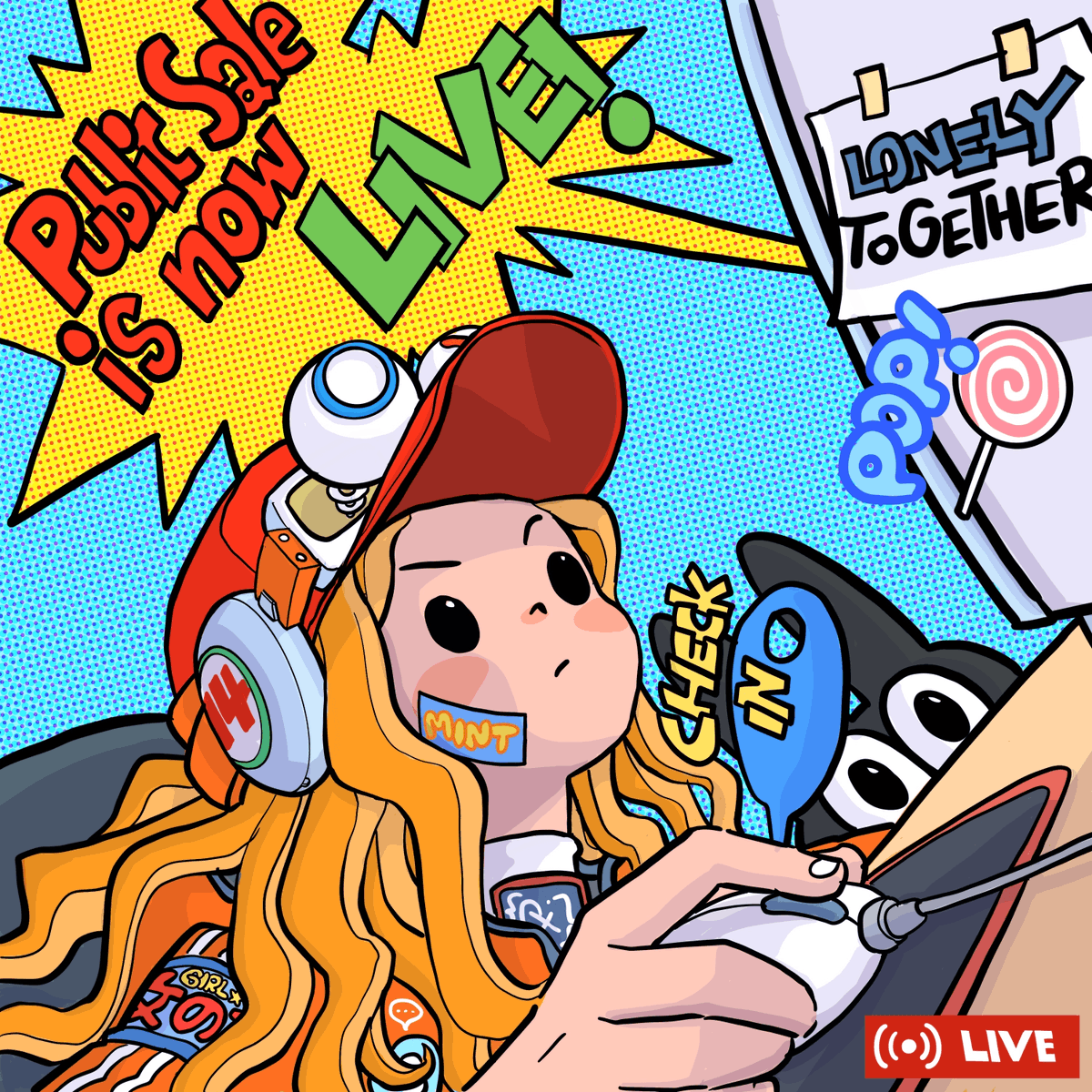 🎉 Our Public Mint is Live! 🎉

We are so excited to welcome our family and begin our journey! 🍭

Join the family at lonelypop.com/#/ ❗️

It's time to get #LonelyTogether. ❤️