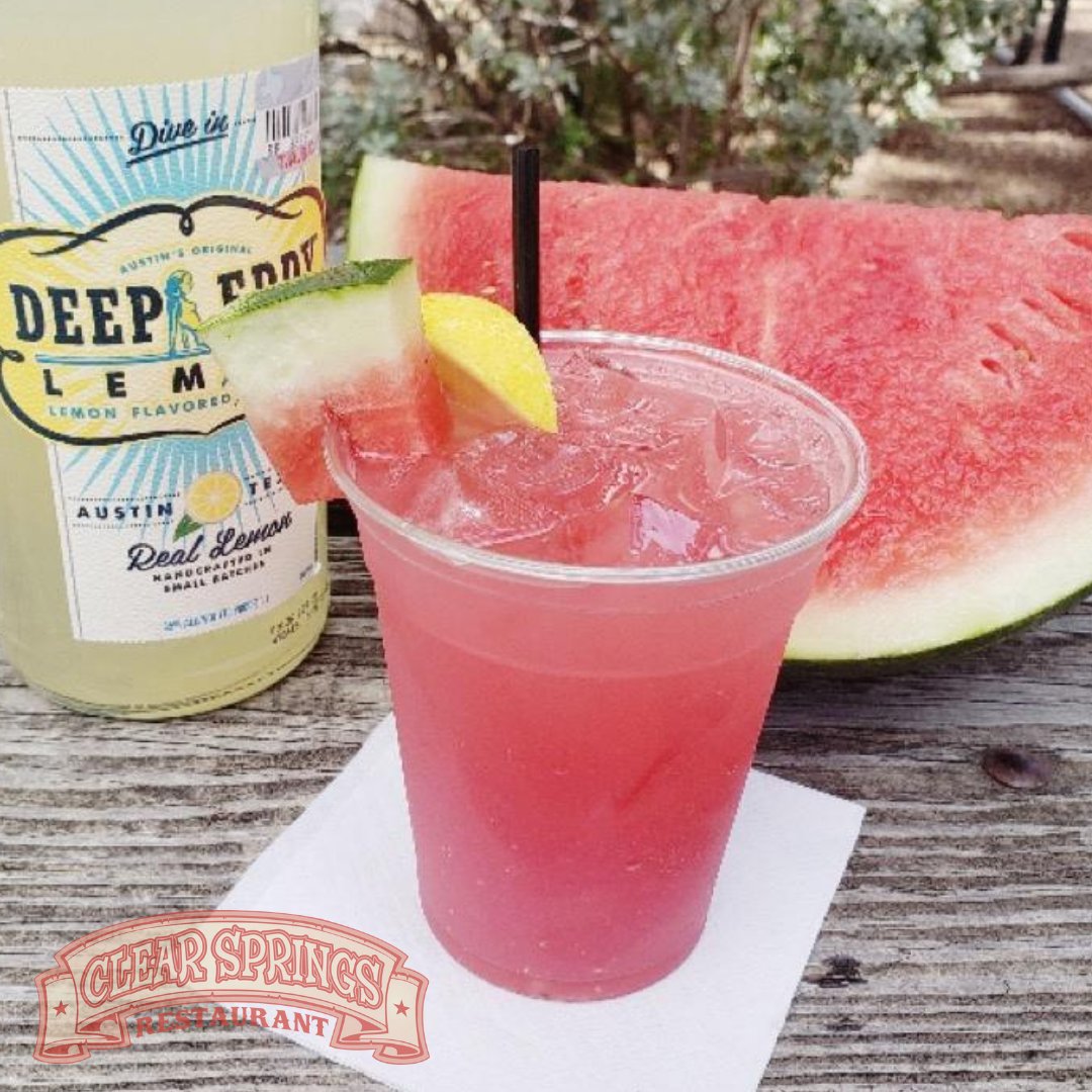 ClearSpringsNB's tweet photo. Nothing like a little Summer-Time Punch on a warm Texas Day!π π Made with Deep Eddy lemon vodka and fresh watermelon juice.π
#newbraunfels #newbraunfelstx #nbtx #nbtxeats #gruenetx #guadaluperiver #texashillcountry #eatlocal #clearspringsrestaurant #clearspringsnewbraunfels https://t.co/ubZIHDcGwv