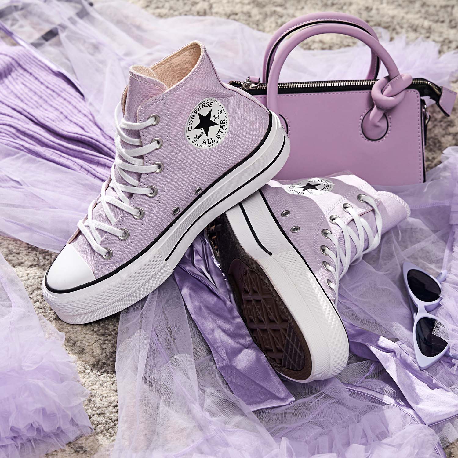 Pink and purple converse hotsell