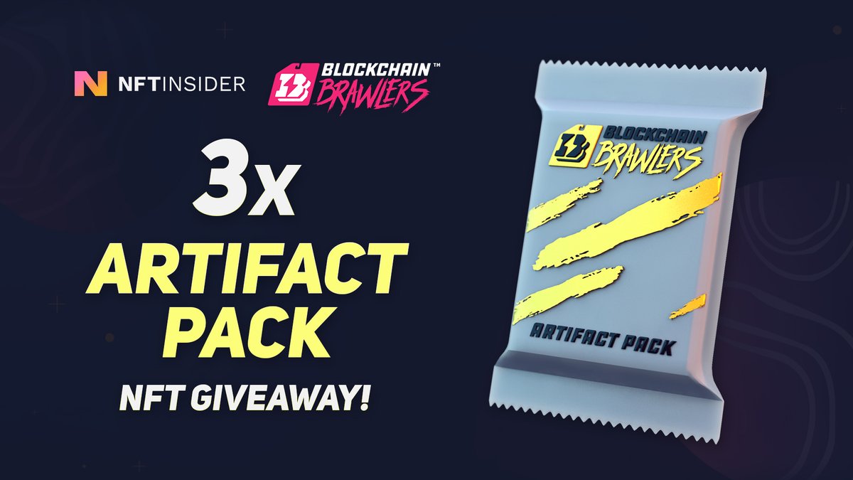 Thanks to <a href="/bc_brawlers/">Brawlers™</a>, we have 3 Artifact Packs to giveaway, worth 575+ WAX each! 🚀

To enter:
1⃣ Follow <a href="/NFTInsider_io/">NFT Insider</a> &amp; <a href="/bc_brawlers/">Brawlers™</a>  
2⃣ Like &amp; RT
3⃣ Tag 2 friends
👇 Drop your WAX wallet below!

⏳ Entries close at 21 UTC on Friday!