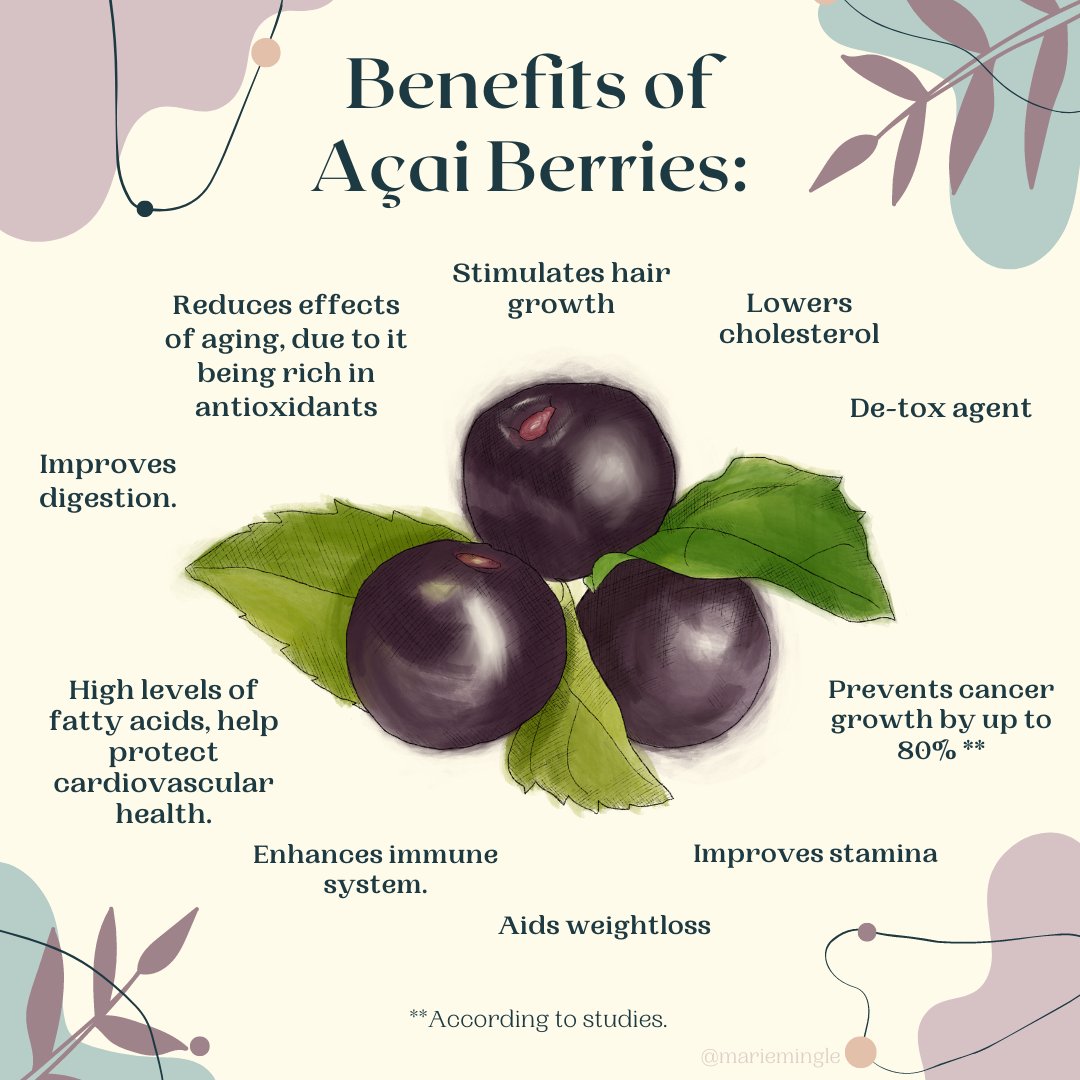 mariemingle's tweet photo. Introducing the Brazilian superfruit... Açai Berries! ⁠🫐
⁠
I'm all about using nature to heal, and it just so happens that Açai berries are an amazingly powerful fruit, that has brilliant healing powers, hence it being a #superfruit !⁠ https://t.co/X15jR9Zgsn