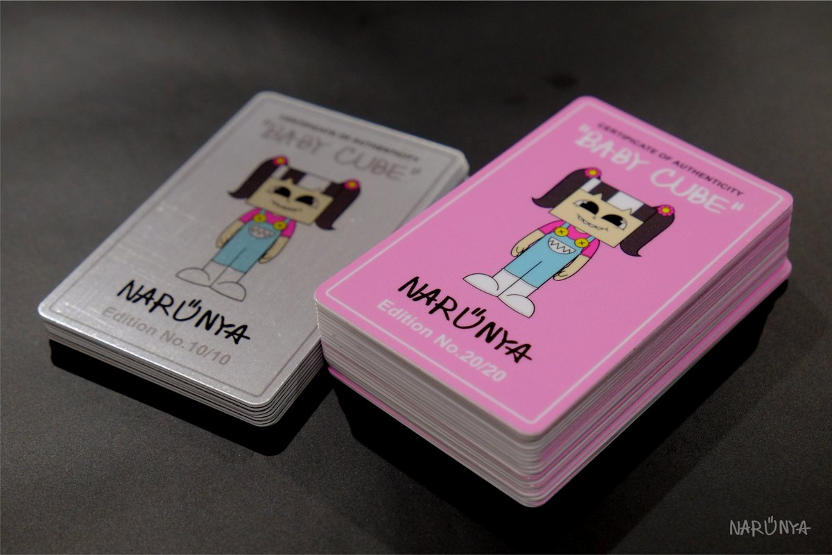 เสร็จเรียบร้อย Card Run NUMBER !!!
" BABY CUBE " Art Toy แรกของน้องกาแฟร์ "
แอบกระซิบ !!!!
มี สีออริจินอล 20 ตัว (จะเปิดให้จองพรุ่งนี้)
และสีพิเศษ 10 ตัว (สีอะไรไม่รู้ ยังไม่เปิดจองนะครับ)
#NarunyaArt #BabyCube #ArtToy
#DoodleArt #NFTs  #NFTartist  
#NFTGiveaway  #cryptocurrency