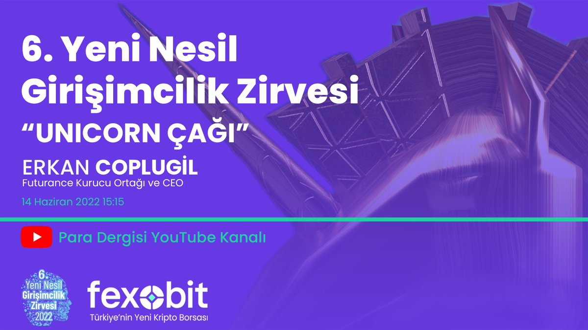 fexobit's tweet photo. Futurance Kurucu Ortağı ve CEO’su Erkan Coplugil bugün 15.15’te 6. Yeni Nesil Girişimcilik Zirvesi kapsamında Fintech’lerin finans dünyasını değiştirmesi üzerine konuşacak! 🎤

İzlemek için: https://t.co/OTWpMRllOD
Para Dergisi Youtube Kanalı: https://t.co/EDRXyfdaDb https://t.co/aesKh1hRww