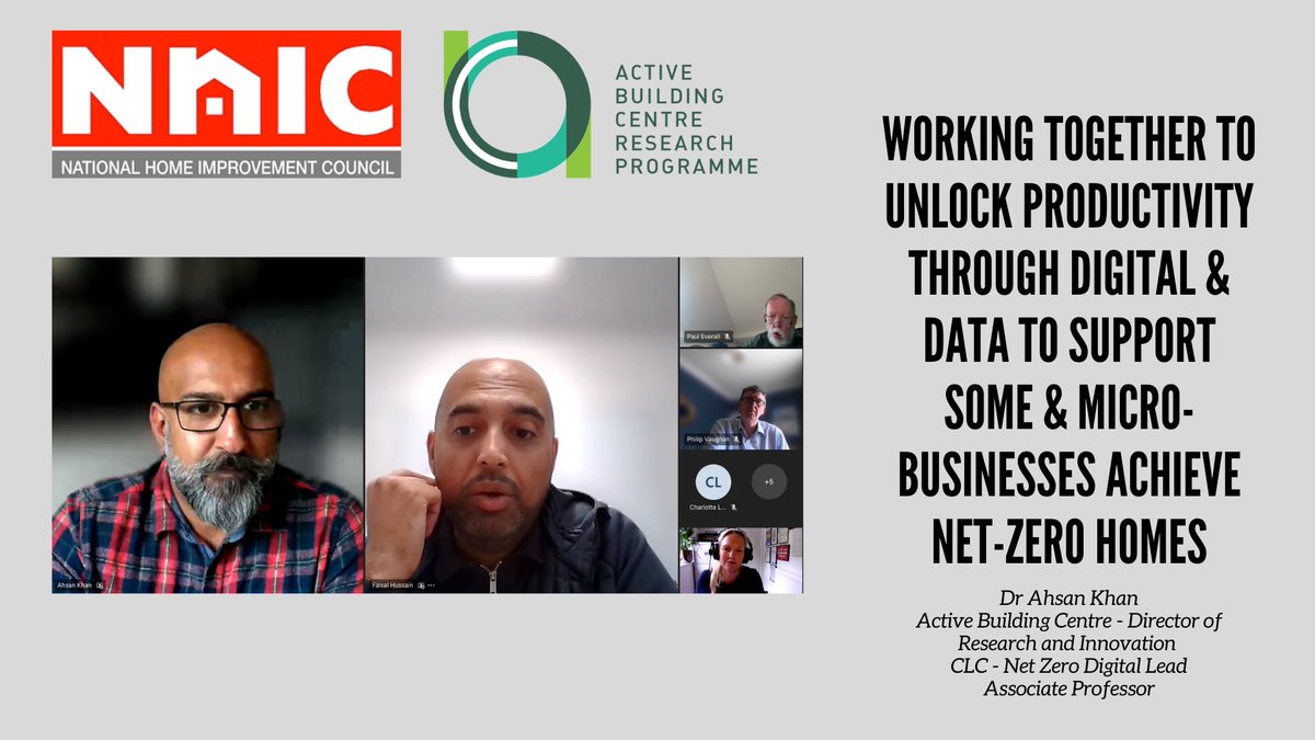 The National Home Improvement Council (@thenhic) on Twitter photo Wonderful to hear from Dr Ahsan Khan from <a href="/BuildingActive/">Active Building Centre Research Programme</a> at this weeks NHIC Strategic Forum session for members. To watch the recording and view the slides click 👇
ow.ly/gmjC50JwRfe Wonderful to hear from Dr Ahsan Khan from <a href="/BuildingActive/">Active Building Centre Research Programme</a> at this weeks NHIC Strategic Forum session for members. To watch the recording and view the slides click 👇
ow.ly/gmjC50JwRfe