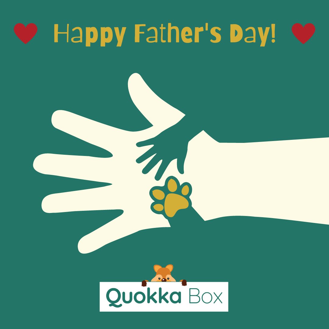 Happy Father's Day to all the wonderful human dads (&amp; a big shout out to our own, who are incredibly supportive!) and pet dads out there! We hope you have a wonderful day celebrating, we're so grateful for all that you do. 

#quokkabox #fathersday #dad #petdad #celebrate #family