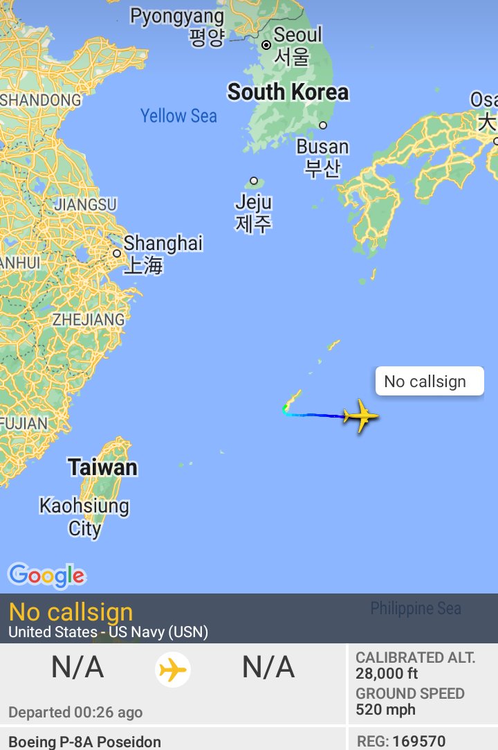 Oceanworldfree's tweet photo. 🇺🇲USN 169570 #AE5F53 leaving #Okinawa,#1stIslandChain for #2ndIslandChain
Boeing P-8A Poseidon https://t.co/OUTF0edPqO