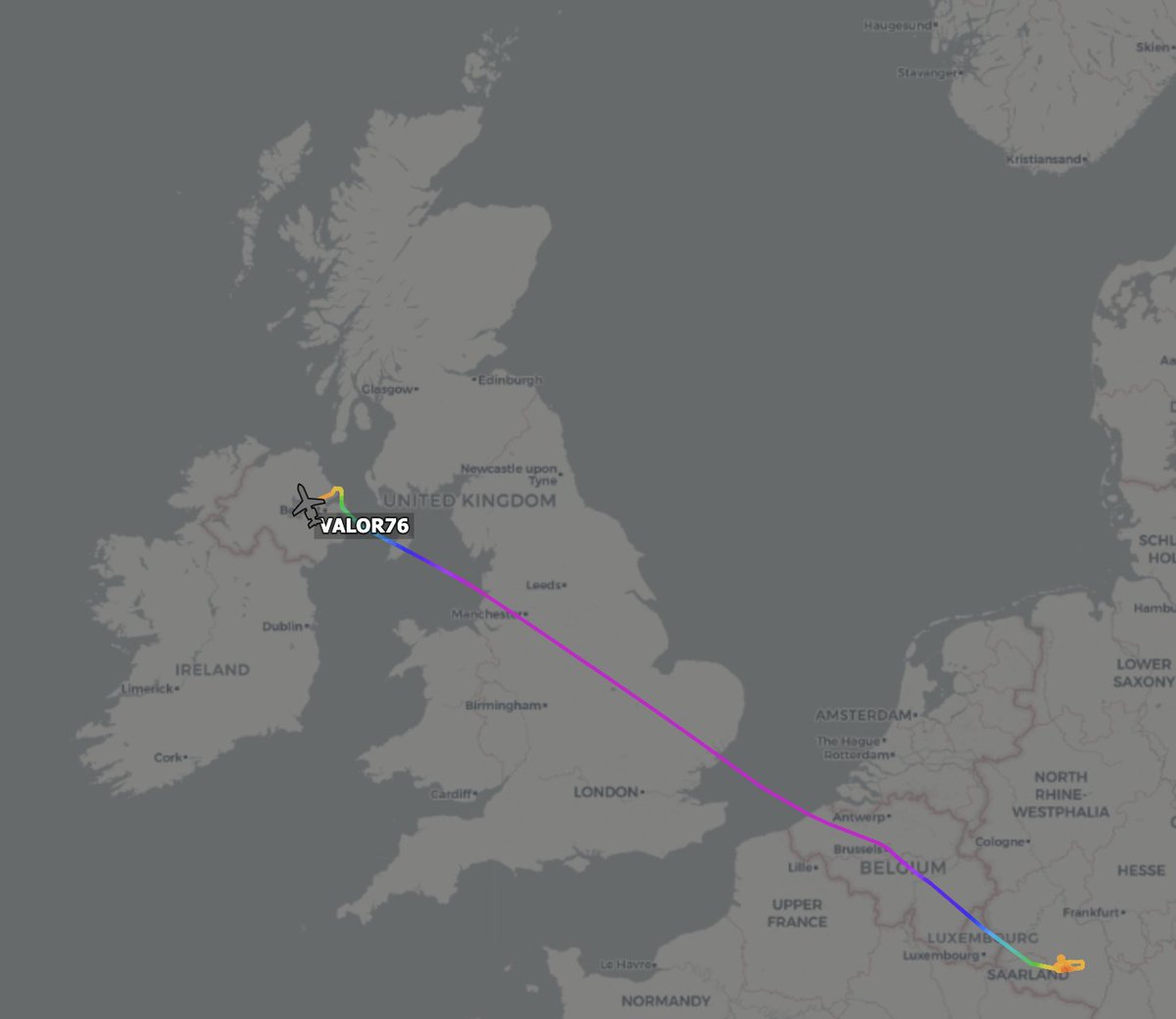 TheSnoopySnoop's tweet photo. #VALOR76 just arrived Belfast Aldergrove from Ramstein after an interesting departure profile there
#AE0978 C-37A 01-0076 USAF
#haveglass #AvGeek #milair #planespotting https://t.co/tP9oFtK9a7