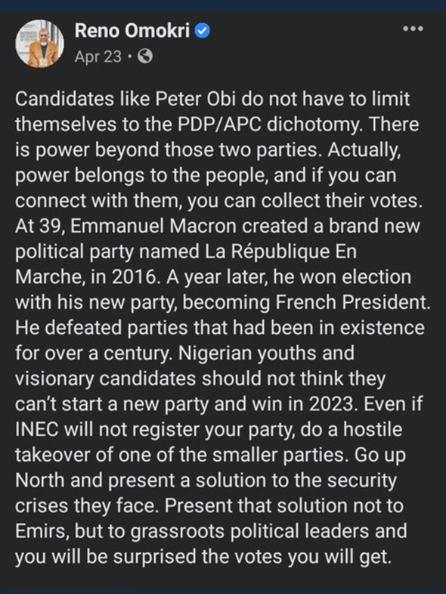ObidientsGM's tweet photo. Mr. Reno before Atiku asked for his bank account💰 https://t.co/tjyTEGhBNj