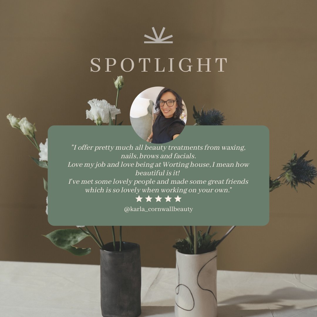 We'd like to take a moment to introduce a long member of the Worting House family, @karla_cornwallbeauty ! 

Karla has had her beauty business here at Worting House for over 4 years and has had a positive impact on our community since.