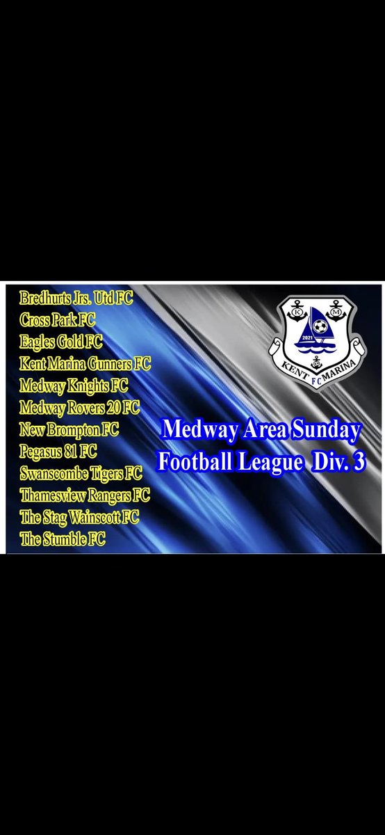 KentMarinaG's tweet photo. Our Division 3 Teams List for the 2022/23 season, some familiar faces in the mix as we look to improve on a lack lustre first season, UP THE GUNNERS!! https://t.co/Q3eJ9AJzVn