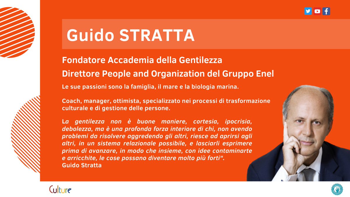 Culturesrl's tweet photo. 👤Il primo ospite del #TrustTalk dal titolo #GENTILEZZA è @guidostratta61, fondatore dell'Accademia della Gentilezza e Direttore People and Organization del gruppo Enel.

Segui il 20 giugno la diretta QUI👇
https://t.co/fmDu6TQdHG https://t.co/UkkQPkDTBc