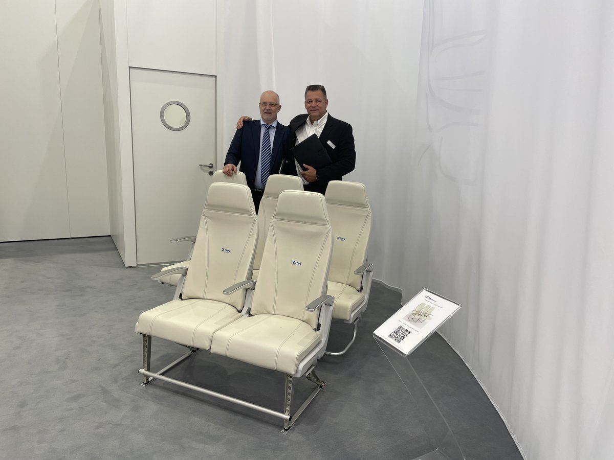 ZSeating's tweet photo. It's official now: ZIM acquires innovative aircraft seat from Czech R&amp;D company Idea Air and agrees to further development cooperation in the field of aircraft seats.

#aircraft #aircraftinteriorsexpo #aircraftseating #AIX2022 #aviation #crystalcabinaward #ZIM #ZIMPhoenix https://t.co/buCR3kqK2e