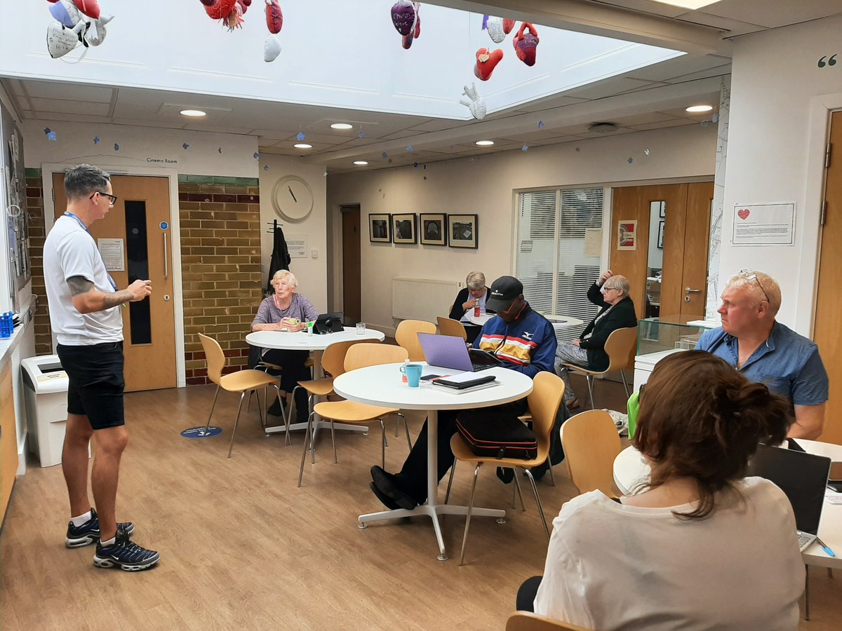 Another wonderful morning @Stirchleybaths looking at Scammers, Passwords, Spyware and Ransomware. Nearly time for cake Yum! <a href="/SellyOakNNS/">Selly Oak Constituency N’hood Network Scheme (NNS)</a> #1in5 #workingtogether #DigiTalInclusion